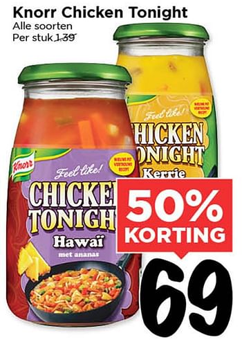 Aanbiedingen Knorr chicken tonight - Knorr - Geldig van 19/08/2015 tot 25/08/2015 bij Vomar
