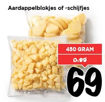 Aanbiedingen Aardappelblokjes of schijfjes - Huismerk Vomar - Geldig van 19/08/2015 tot 25/08/2015 bij Vomar