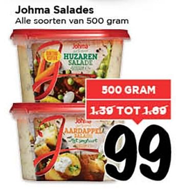 Aanbiedingen Johma salades - Johma - Geldig van 19/08/2015 tot 25/08/2015 bij Vomar