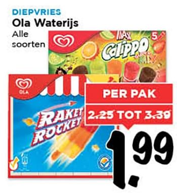 Aanbiedingen Ola waterijs - Ola - Geldig van 19/08/2015 tot 25/08/2015 bij Vomar