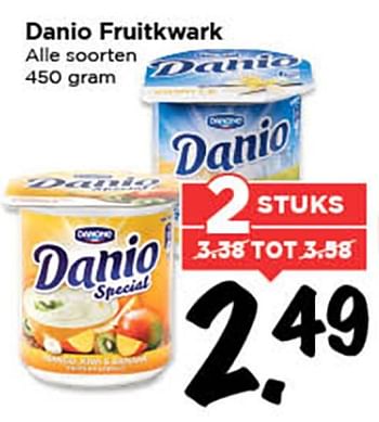 Aanbiedingen Danio fruitkwark - Danio - Geldig van 19/08/2015 tot 25/08/2015 bij Vomar