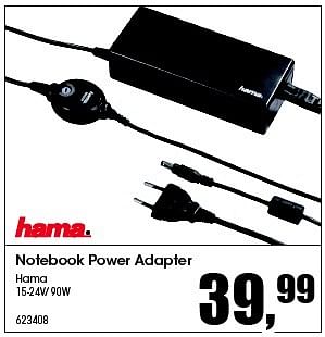 Aanbiedingen Notebook power adapter hama - Hama - Geldig van 24/08/2015 tot 04/10/2015 bij Multi Bazar