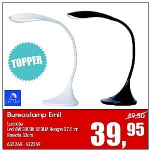 Aanbiedingen Bureaulamp emil lucide - Lucide - Geldig van 24/08/2015 tot 04/10/2015 bij Multi Bazar