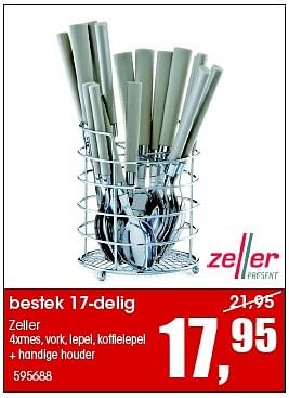 Aanbiedingen Bestek 17-delig zeller - Zeller Present - Geldig van 24/08/2015 tot 04/10/2015 bij Multi Bazar