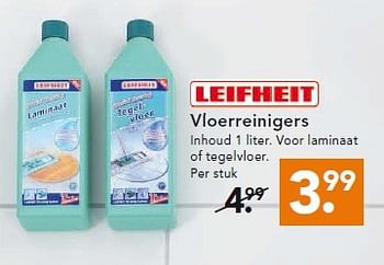 Aanbiedingen Vloerreinigers - Leifheit - Geldig van 24/08/2015 tot 02/09/2015 bij Blokker