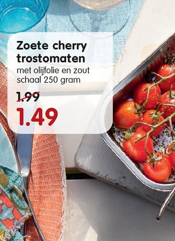 Aanbiedingen Zoete cherry trostomaten - Huismerk - Em-té - Geldig van 23/08/2015 tot 29/08/2015 bij Em-té