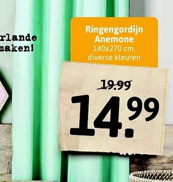 Aanbiedingen Ringengordijn anemone - Huismerk - Xenos - Geldig van 22/08/2015 tot 04/09/2015 bij Xenos