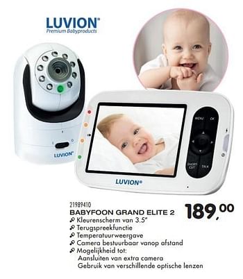 Aanbiedingen Luvion babyfoon grand elite 2 - Luvion - Geldig van 01/09/2015 tot 29/09/2015 bij Supra Bazar