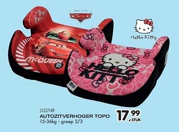 Aanbiedingen Autozitverhoger topo - Hello kitty - Geldig van 01/09/2015 tot 29/09/2015 bij Supra Bazar