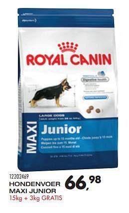 Aanbiedingen Hondenvoer maxi junior - Royal Canin - Geldig van 01/09/2015 tot 29/09/2015 bij Supra Bazar