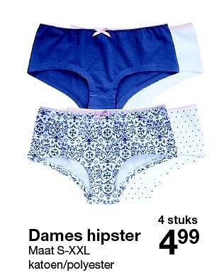 Aanbiedingen Dames hipster - Huismerk - Zeeman  - Geldig van 29/08/2015 tot 06/09/2015 bij Zeeman