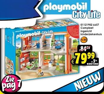 Aanbiedingen Compleet ingericht kinderziekenhuis - Playmobil - Geldig van 29/08/2015 tot 13/09/2015 bij ToyChamp