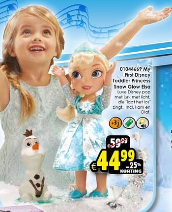 Aanbiedingen My first disney toddler princess snow glow elsa - Disney - Geldig van 29/08/2015 tot 13/09/2015 bij ToyChamp
