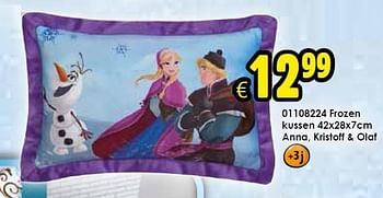 Aanbiedingen Frozen kussen anna, kristoff + olaf - Disney  Frozen - Geldig van 29/08/2015 tot 13/09/2015 bij ToyChamp