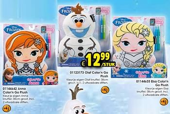 Aanbiedingen Anna color`n go plush - Disney  Frozen - Geldig van 29/08/2015 tot 13/09/2015 bij ToyChamp