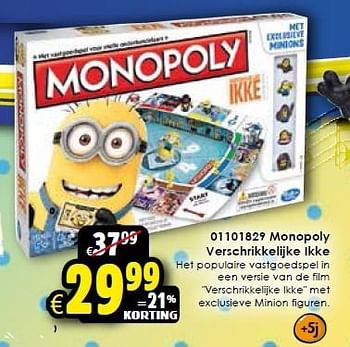 Aanbiedingen Monopoly verschrikkelijke ikke - Hasbro - Geldig van 29/08/2015 tot 13/09/2015 bij ToyChamp
