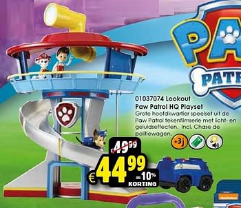 Aanbiedingen Lookout paw patrol hq playset - PAW  PATROL - Geldig van 29/08/2015 tot 13/09/2015 bij ToyChamp