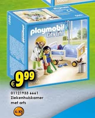 Aanbiedingen Ziekenhuiskamer met arts - Playmobil - Geldig van 29/08/2015 tot 13/09/2015 bij ToyChamp