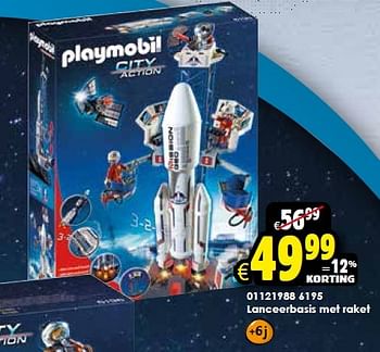 Aanbiedingen Lanceerbasis met raket - Playmobil - Geldig van 29/08/2015 tot 13/09/2015 bij ToyChamp