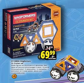 Aanbiedingen Magformers xl cruiser set - Magformers - Geldig van 29/08/2015 tot 13/09/2015 bij ToyChamp