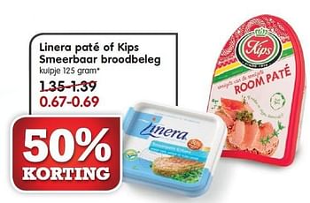 Aanbiedingen Linera paté of kips smeerbaar broodbeleg - Kips - Geldig van 30/08/2015 tot 05/09/2015 bij Em-té