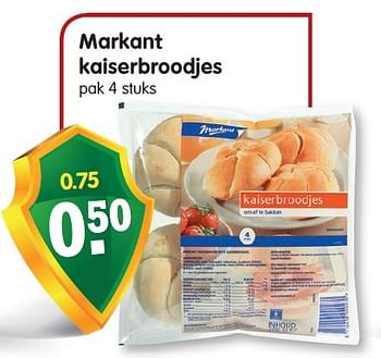 Aanbiedingen Markant kaiserbroodjes - Markant - Geldig van 30/08/2015 tot 05/09/2015 bij Em-té