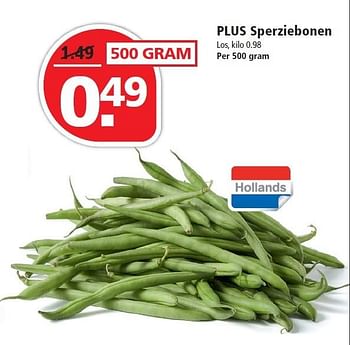 Aanbiedingen Plus sperziebonen - Huismerk - Plus - Geldig van 30/08/2015 tot 05/09/2015 bij Plus