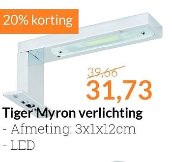 Aanbiedingen Tiger myron verlichting - Tiger - Geldig van 01/09/2015 tot 30/09/2015 bij Sanitairwinkel