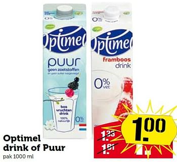 Aanbiedingen Optimel drink of puur - Optimel - Geldig van 31/08/2015 tot 06/09/2015 bij Coop