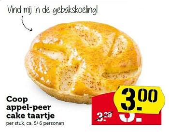 Aanbiedingen Coop appel-peer cake taartje - Huismerk - Coop - Geldig van 31/08/2015 tot 06/09/2015 bij Coop