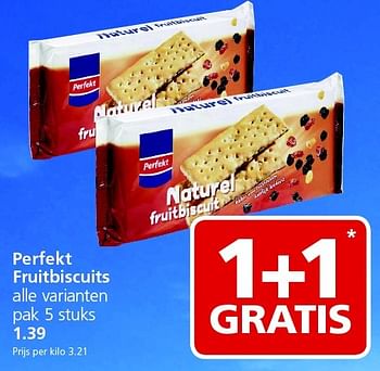 Aanbiedingen Perfekt fruitbiscuits - Perfekt - Geldig van 31/08/2015 tot 06/09/2015 bij Jan Linders