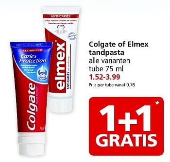 Aanbiedingen Colgate of elmex tandpasta - Colgate - Geldig van 31/08/2015 tot 06/09/2015 bij Jan Linders