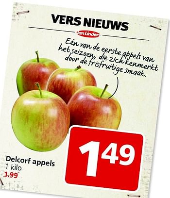 Aanbiedingen Delcorf appels - Huismerk - Jan Linders - Geldig van 31/08/2015 tot 06/09/2015 bij Jan Linders