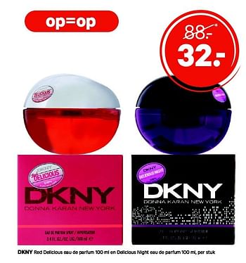 Aanbiedingen Dkny red delicious eau de parfum en delicious night eau de parfum - DKNY - Geldig van 31/08/2015 tot 06/09/2015 bij Etos