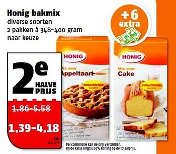 Aanbiedingen Honig bakmix - Honig - Geldig van 31/08/2015 tot 06/09/2015 bij Poiesz