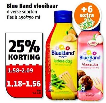 Aanbiedingen Blue band vloeibaar - Blue Band - Geldig van 31/08/2015 tot 06/09/2015 bij Poiesz