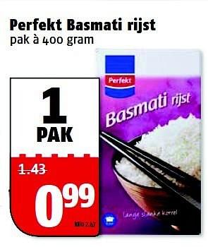 Aanbiedingen Perfekt basmati rijst - Perfekt - Geldig van 31/08/2015 tot 06/09/2015 bij Poiesz