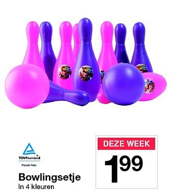 Aanbiedingen Bowlingsetje - Huismerk - Zeeman  - Geldig van 05/09/2015 tot 11/09/2015 bij Zeeman