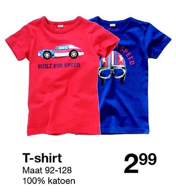 Aanbiedingen T-shirt - Huismerk - Zeeman  - Geldig van 08/09/2015 tot 14/11/2015 bij Zeeman