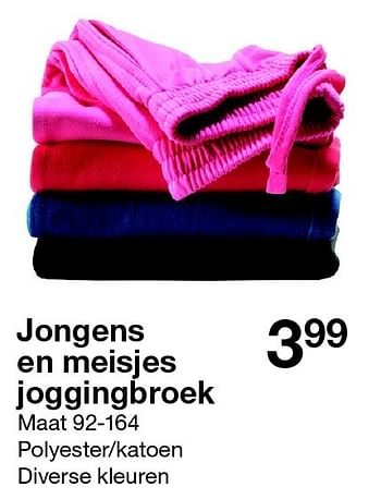 Aanbiedingen Jongens en meisjes joggingbroek - Huismerk - Zeeman  - Geldig van 08/09/2015 tot 14/11/2015 bij Zeeman