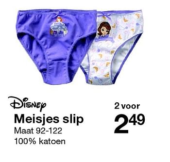 Aanbiedingen Meisjes slip - Disney - Geldig van 08/09/2015 tot 14/11/2015 bij Zeeman