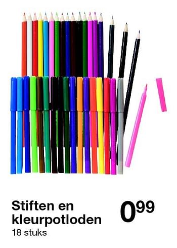 Aanbiedingen Stiften en kleurpotloden - Huismerk - Zeeman  - Geldig van 08/09/2015 tot 14/11/2015 bij Zeeman