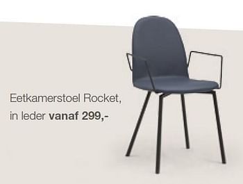 Aanbiedingen Eetkamerstoel rocket, in leder - Huismerk - Goossens - Geldig van 29/08/2015 tot 20/09/2015 bij Goossens Wonen & Slapen