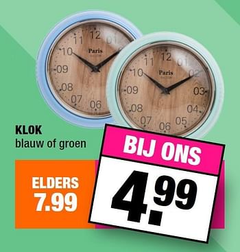 Aanbiedingen Klok - Huismerk - Big Bazar - Geldig van 07/09/2015 tot 20/09/2015 bij Big Bazar