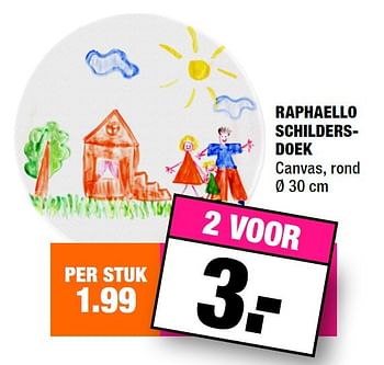 Aanbiedingen Raphaello schildersdoek - Huismerk - Big Bazar - Geldig van 07/09/2015 tot 20/09/2015 bij Big Bazar