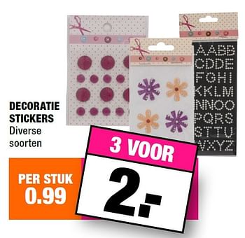 Aanbiedingen Decoratie stickers - Huismerk - Big Bazar - Geldig van 07/09/2015 tot 20/09/2015 bij Big Bazar