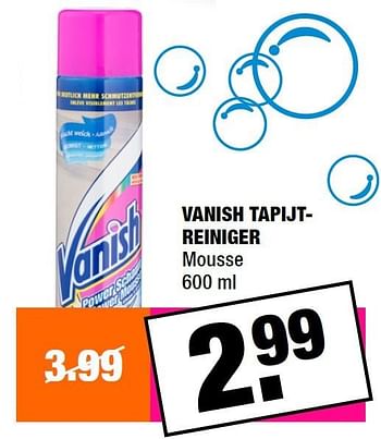 Aanbiedingen Vanish tapijtreiniger - Vanish - Geldig van 07/09/2015 tot 20/09/2015 bij Big Bazar