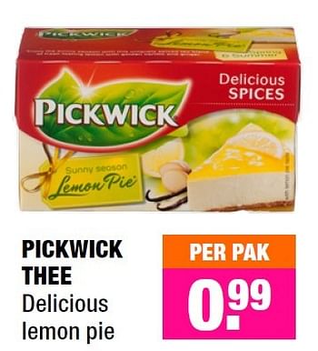 Aanbiedingen Pickwick thee - Pickwick - Geldig van 07/09/2015 tot 20/09/2015 bij Big Bazar