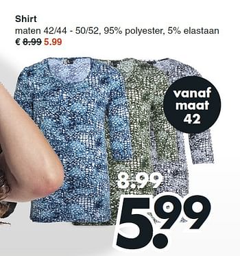 Aanbiedingen Shirt - Huismerk - Wibra - Geldig van 07/09/2015 tot 19/09/2015 bij Wibra