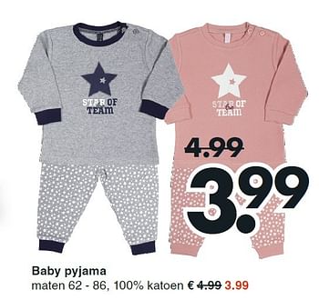 Aanbiedingen Baby pyjama - Huismerk - Wibra - Geldig van 07/09/2015 tot 19/09/2015 bij Wibra